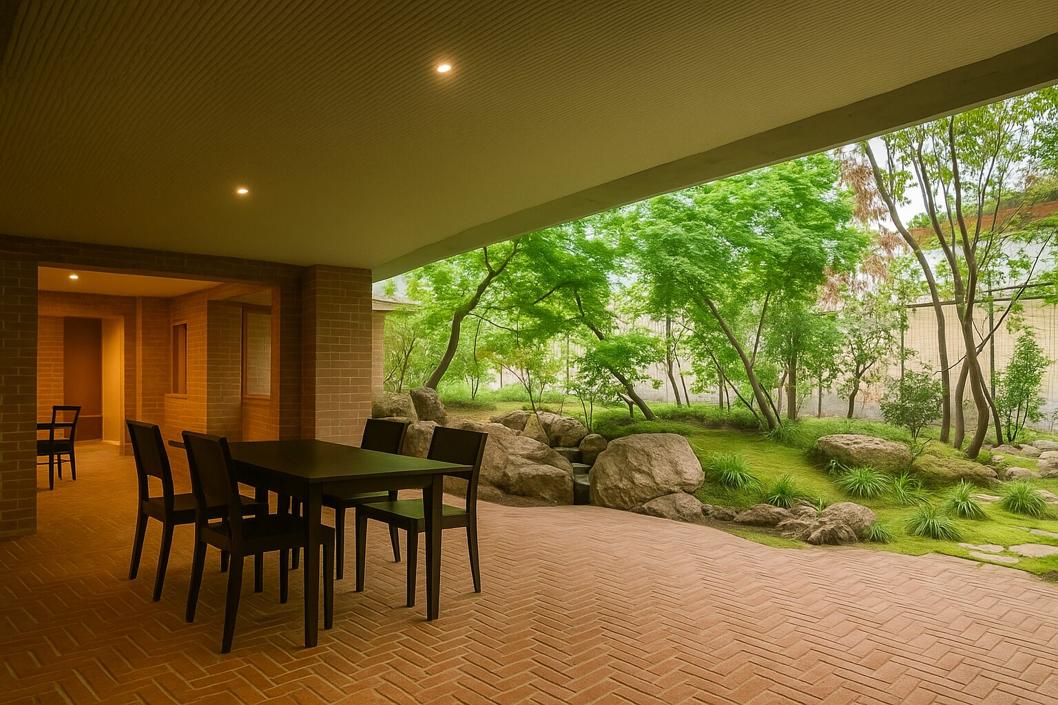 豪邸のイメージ画像：自然と調和した建築