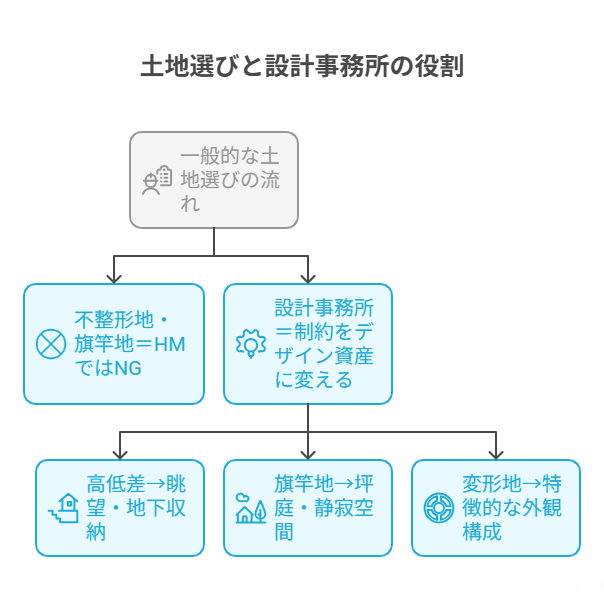 不整形地を活かした個性的なデザインの住宅イメージ
