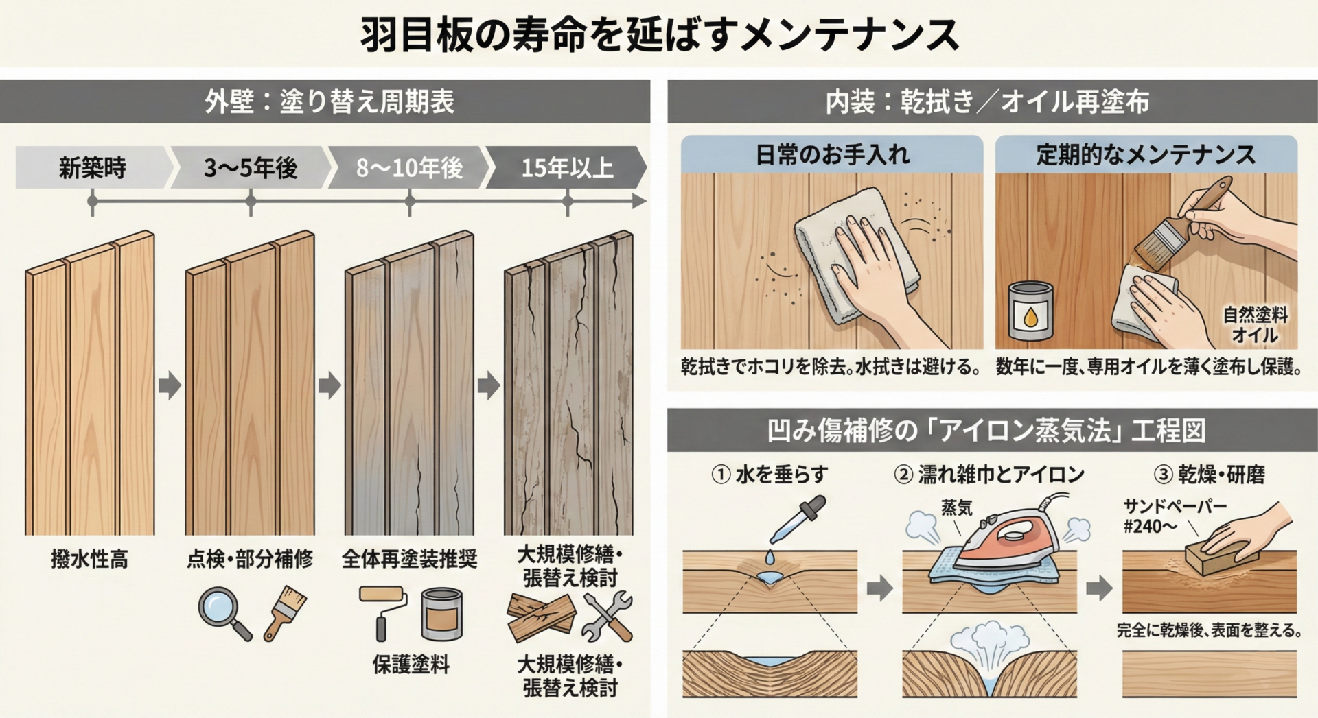 羽目板（はめいた）とは？建築家が教える「美しい経年変化」と「後悔 